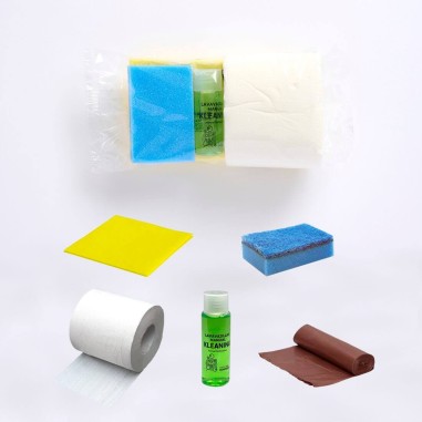 Kit per la pulizia del bagno e della cucina per appartamenti