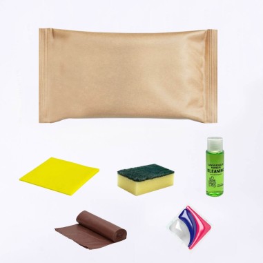 Kit per la pulizia dell'appartamento della cucina