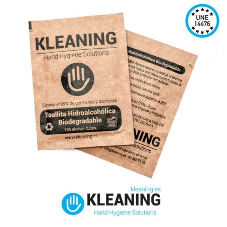 Salviette alcoliche biodegradabili