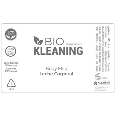 Lozione corpo naturale 30ml - 150uds